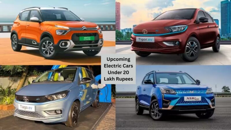 Upcoming Electric Cars Under 20 Lakh Rupees